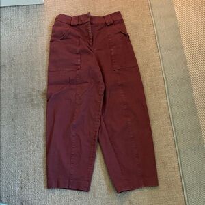 Express Burgundy barrel pants
